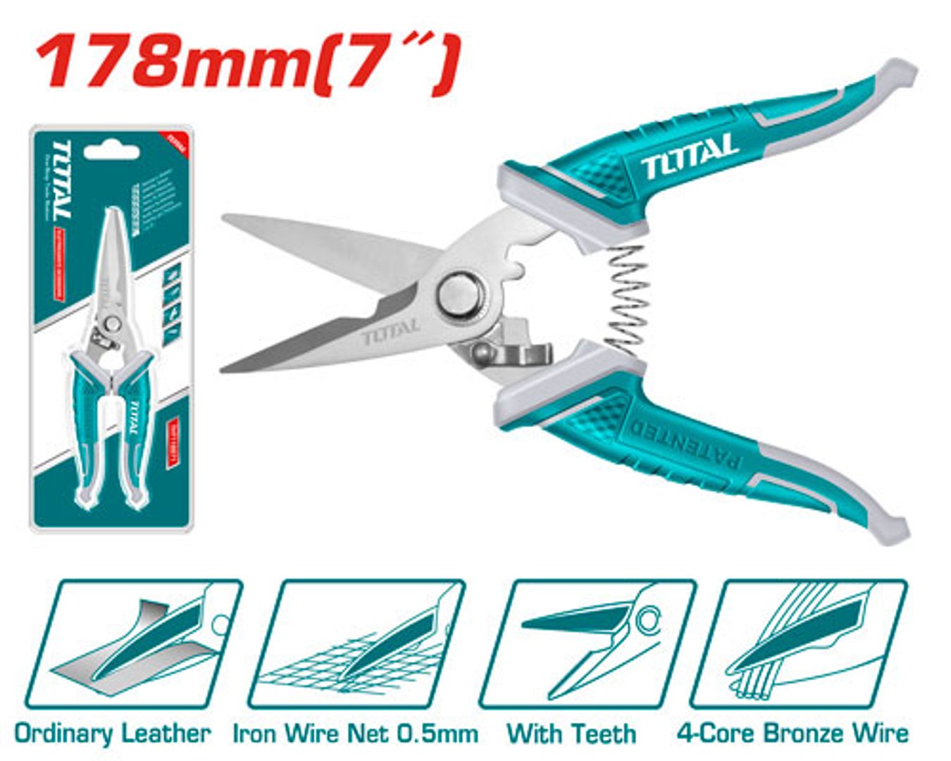TIJERA ELECTRICISTA 7" 178MM