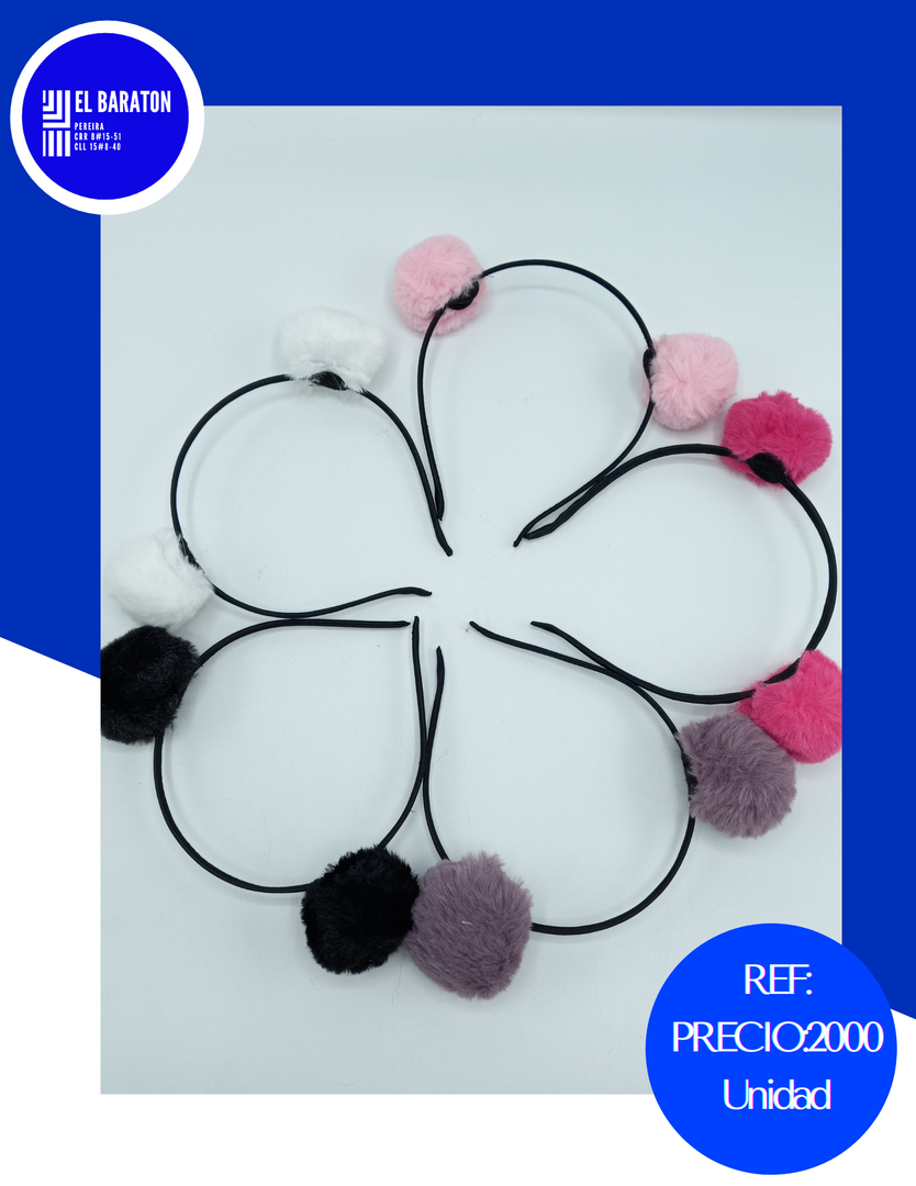 Diadema pompom 