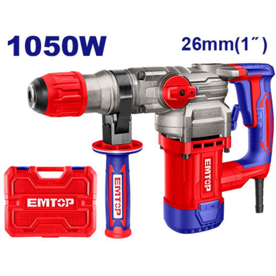 EMTOP ROTOMARTILLO 26MM 1050W/120V+3BROCAS+2CINCELES SUPER EMTOP