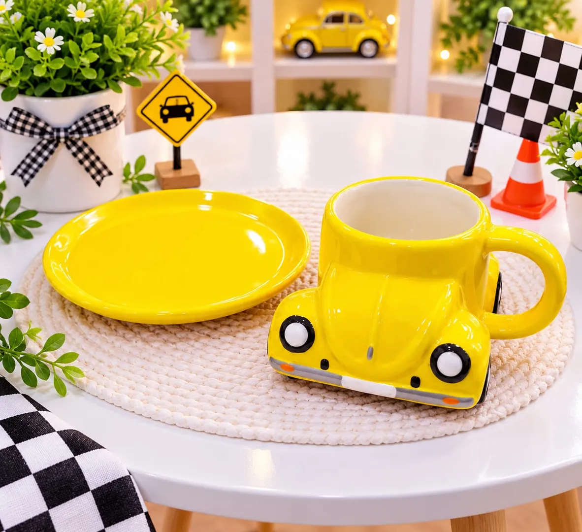 MUG CARRO+PLATO
