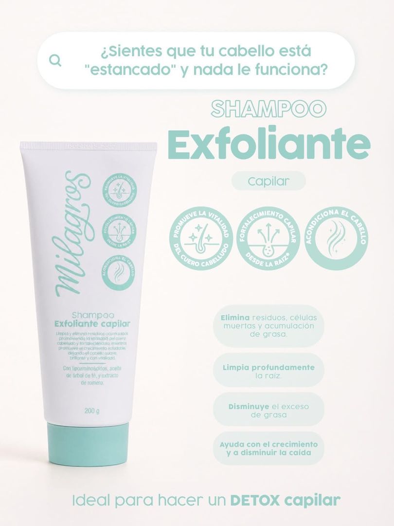 Shampoo exfoliante capilar 