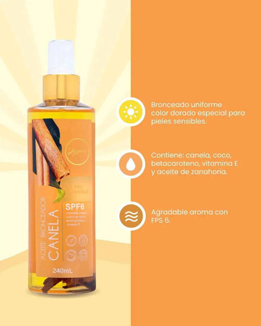 Aceite Bronceador de Canela Anyeluz