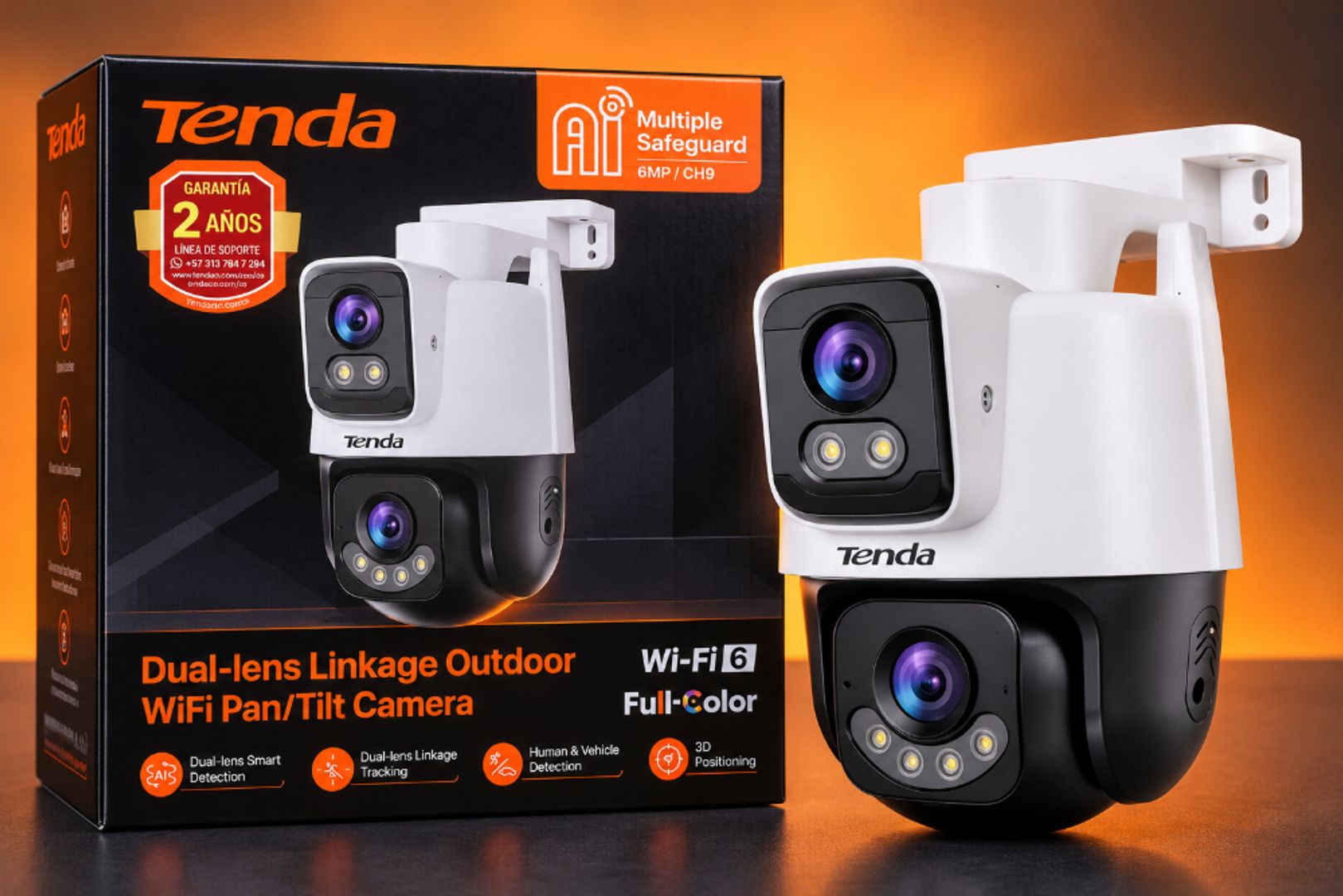 Cámara Tenda Wi-Fi 6 Dual Lens 6MP CH9