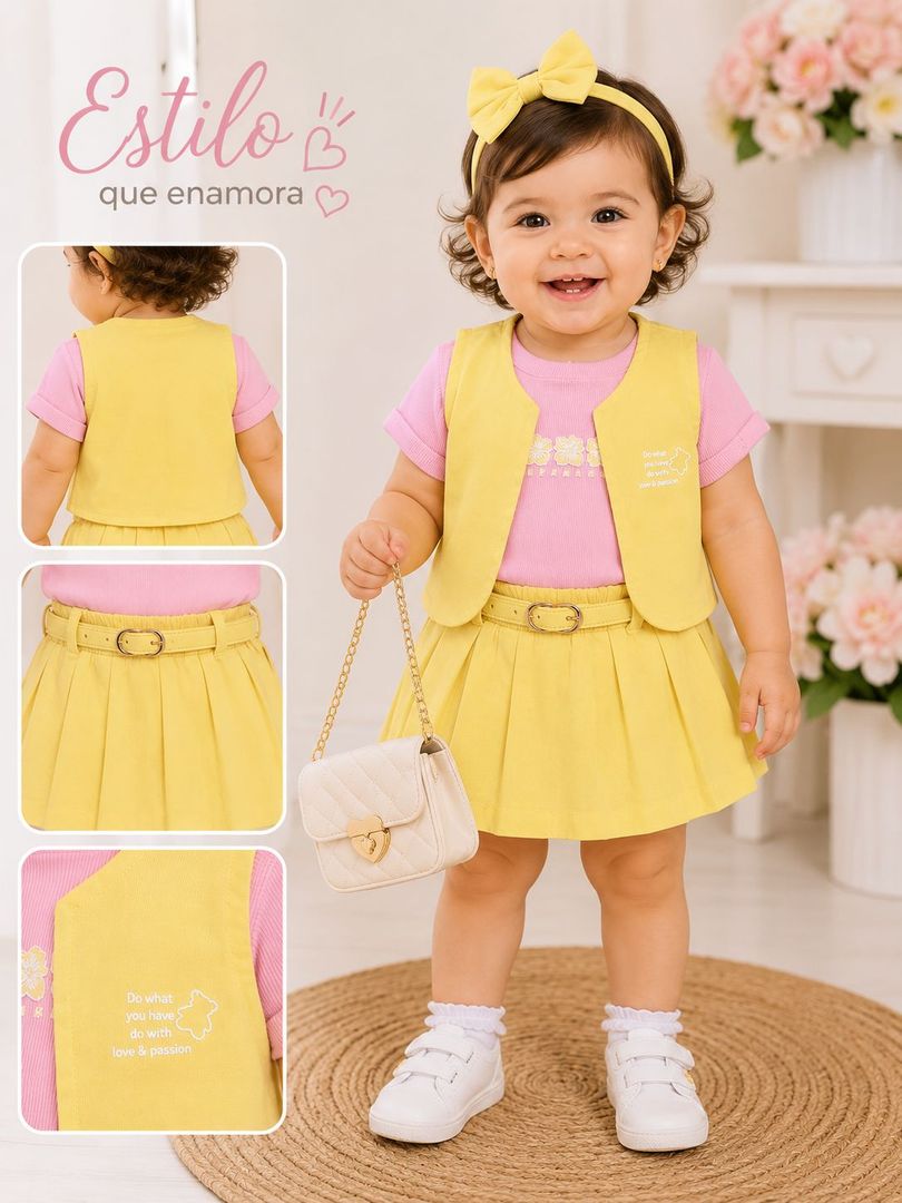 CONJUNTO  FALDA SHORT BEBITA
