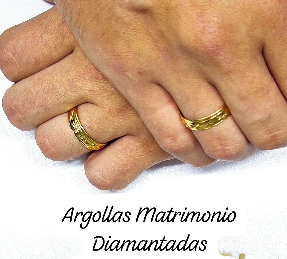 Argolla Matrimonio Diamantada Tallada