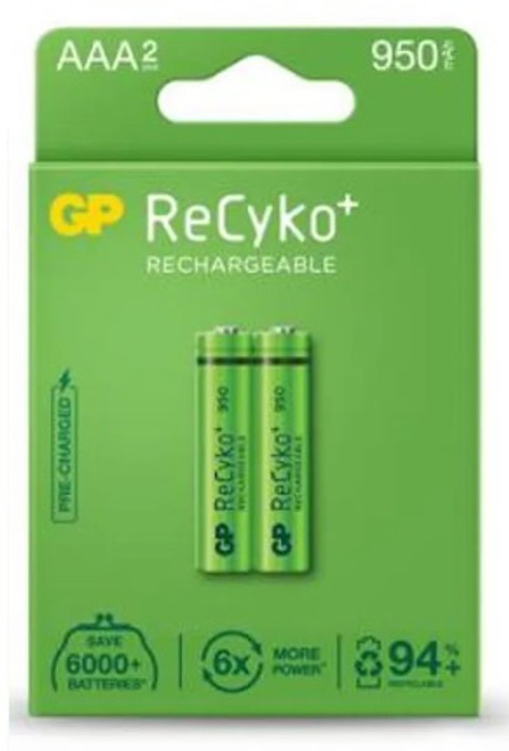 Pilas AAA Recargables GP 1000mAh