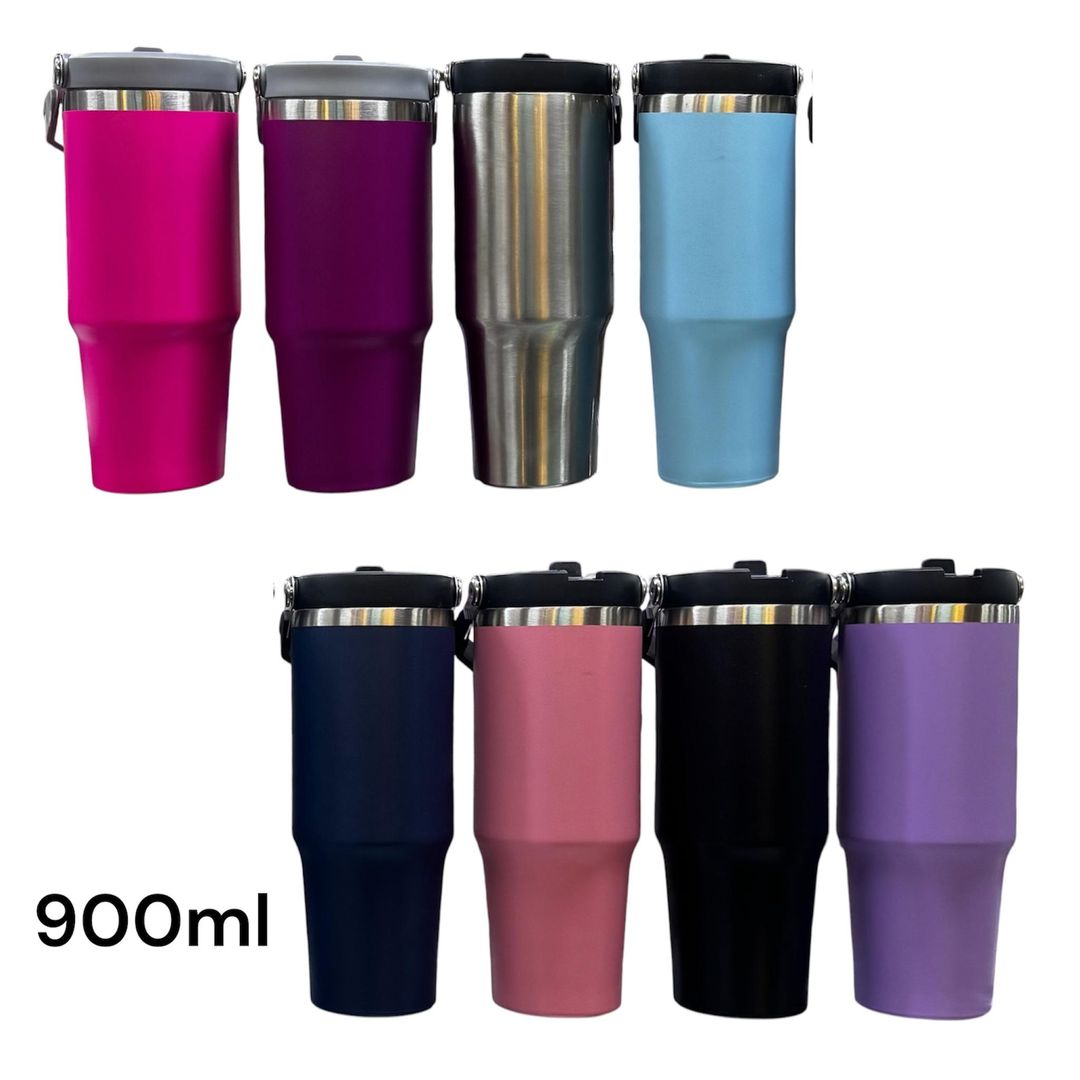 TERMO FLIP STRAW WATER 900ML