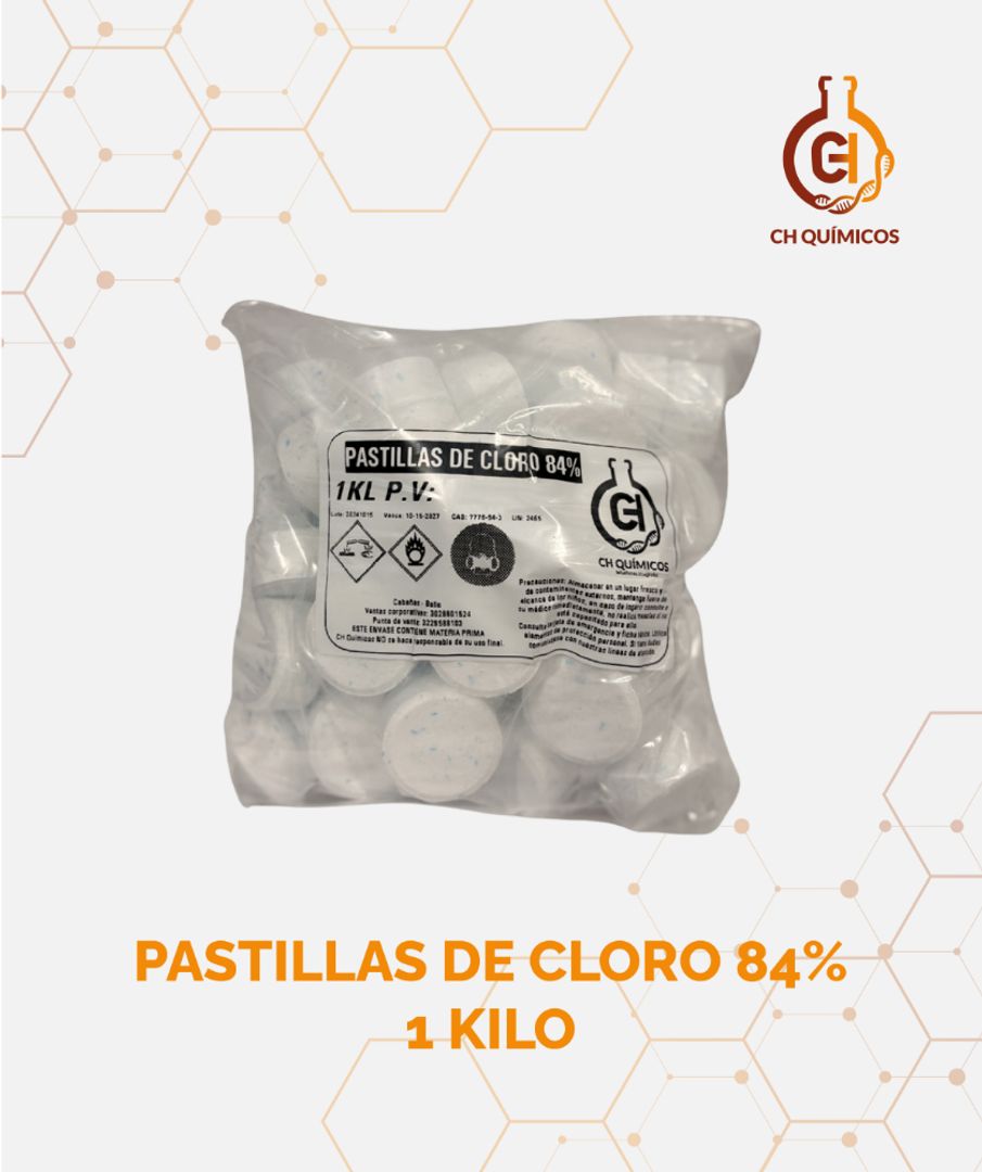 PASTILLAS DE CLORO 84% 1 KILO