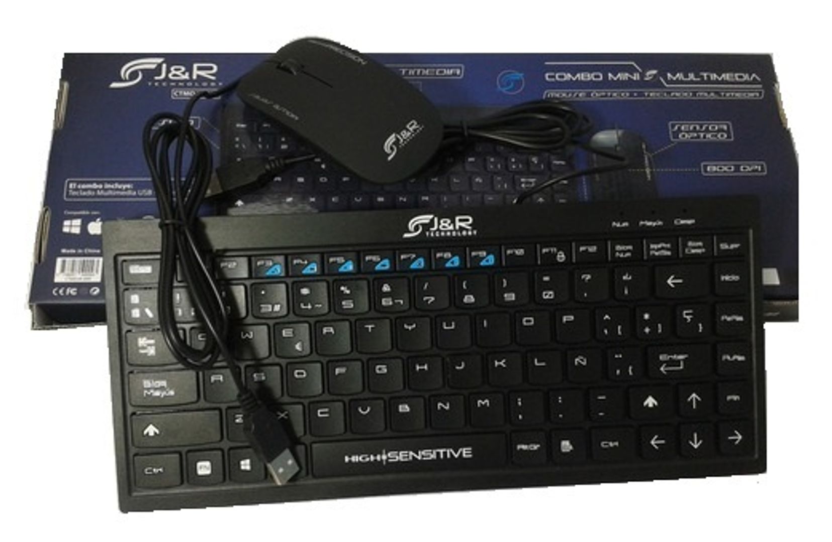 Combo Mouse y Teclado Mini JyR Multimedia USB