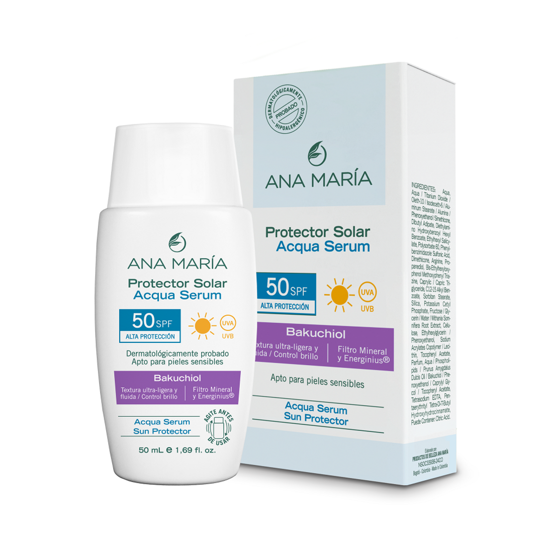 ANA MARIA PROTECTOR SOLAR ACQUA SERUM BAKUCHIOL 50ML
