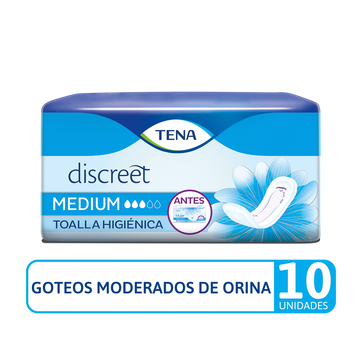 Imagen del producto Toalla Higiénica TENA Discreet Medium x 10 Und