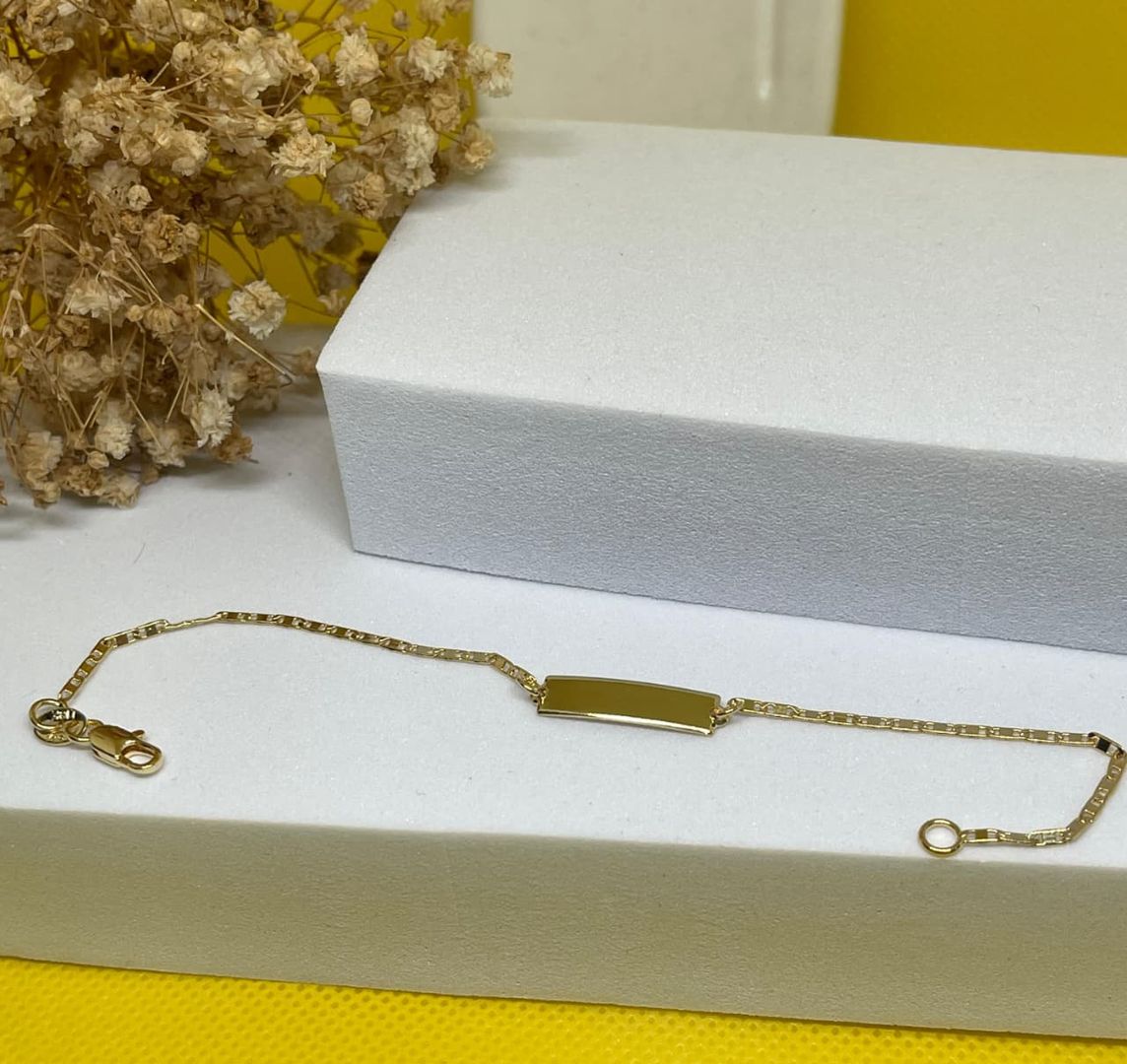 Pulsera esclava escalera plana delgada de 16cm