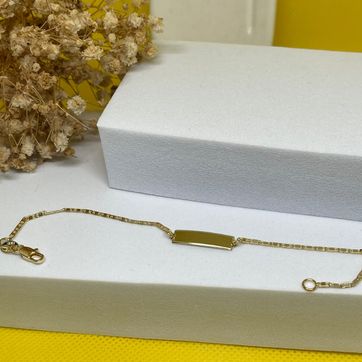 Imagen del producto Pulsera esclava escalera plana delgada de 16cm