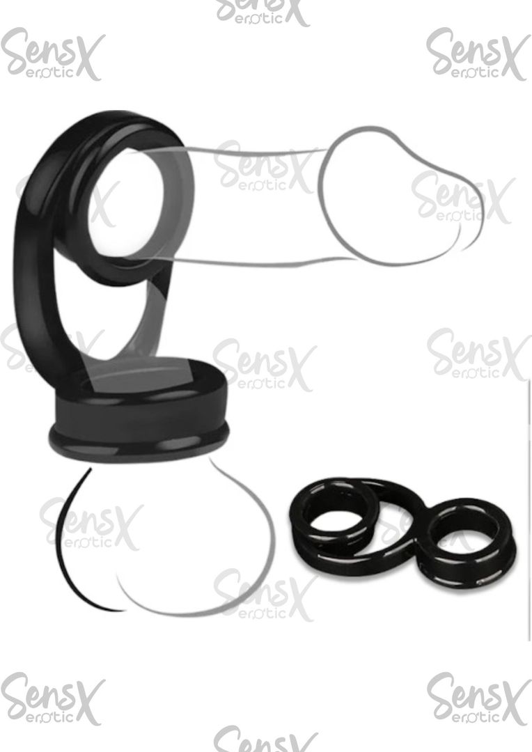 Anillo triple para el pene y testiculos 