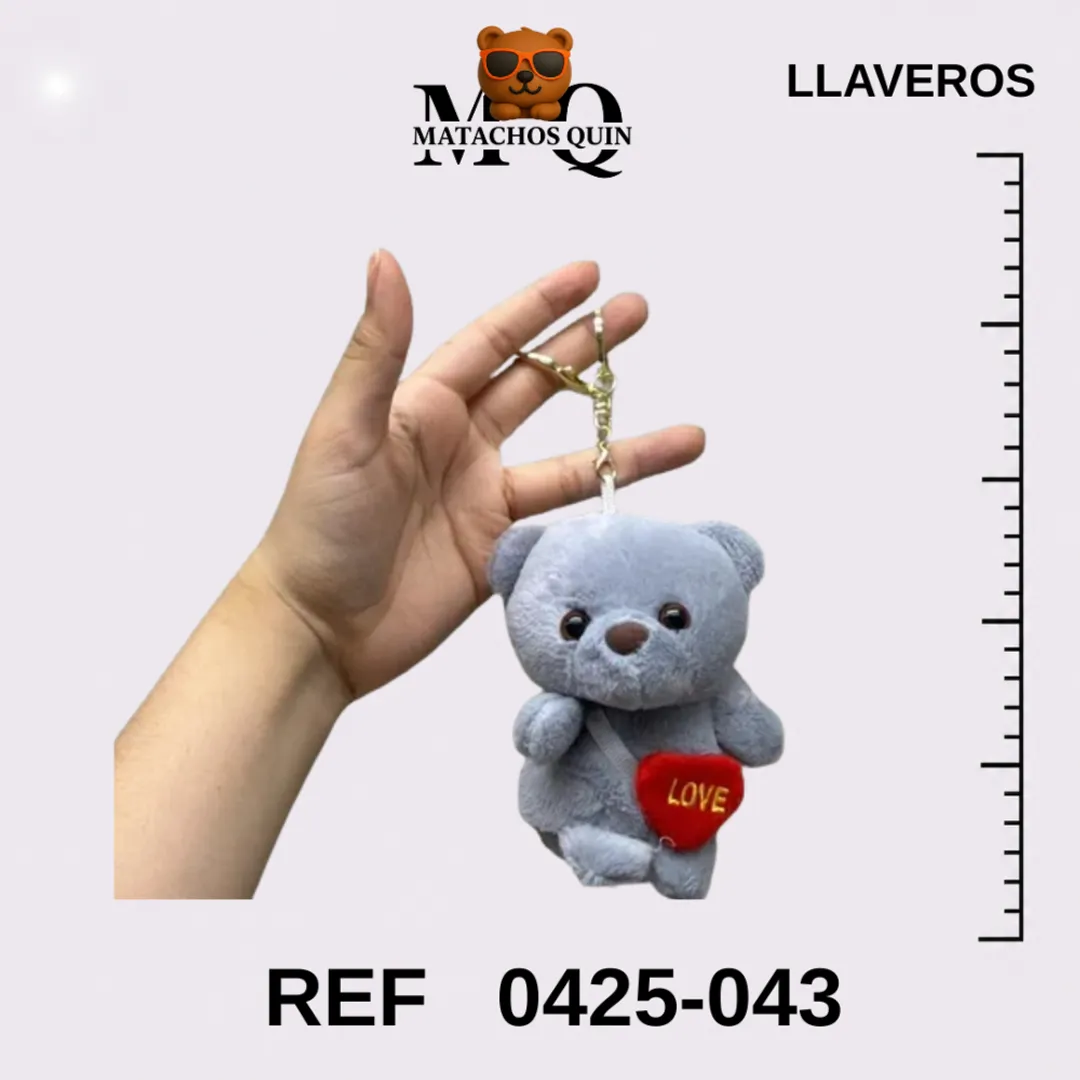 LLAVEROS DE OSITOS CON CORAZÓN "LOVE"