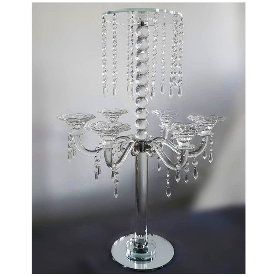 Candelabro de Cristal 6 Brazos