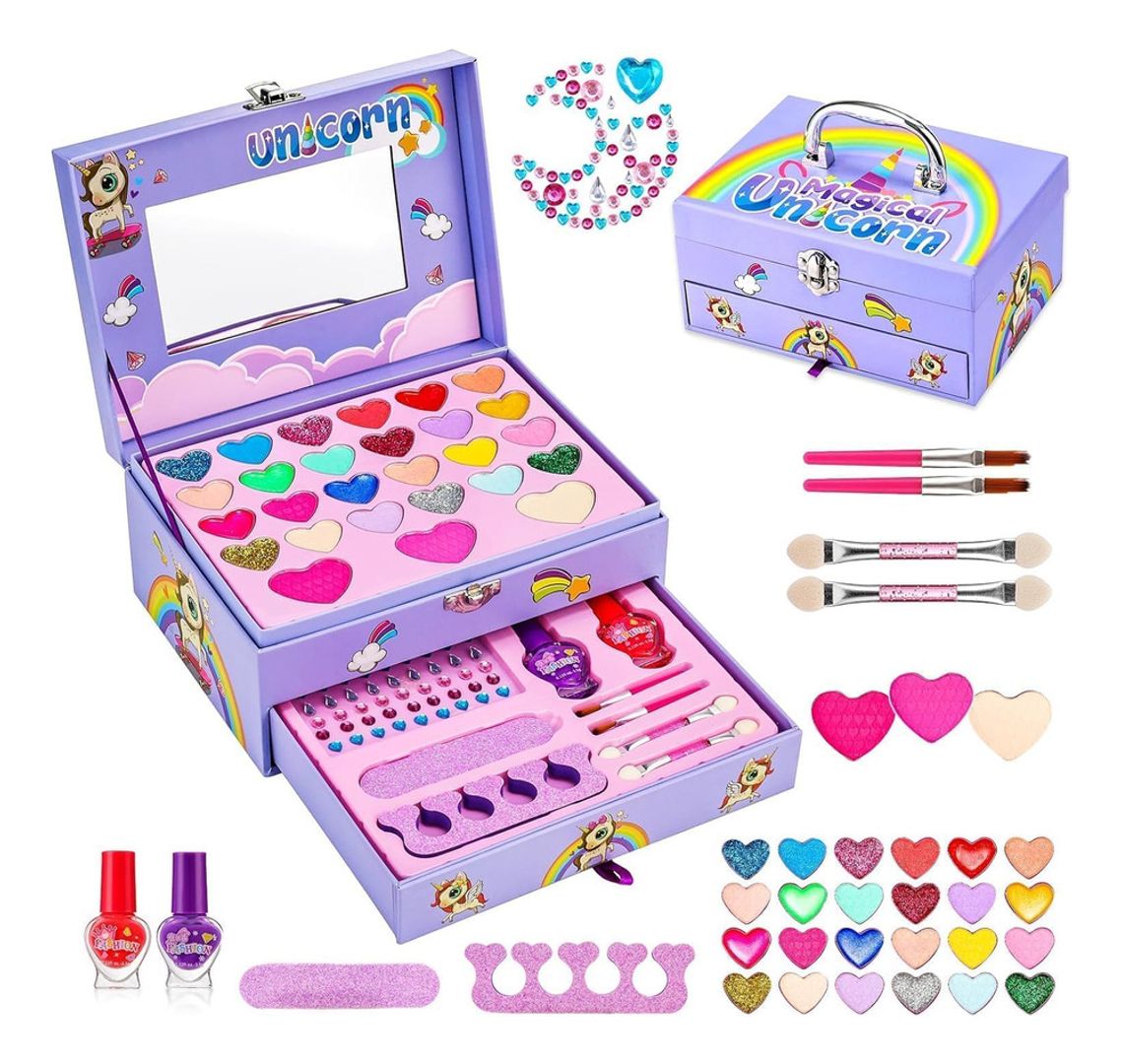Maleta de maquillaje unicornio x36 piezas 