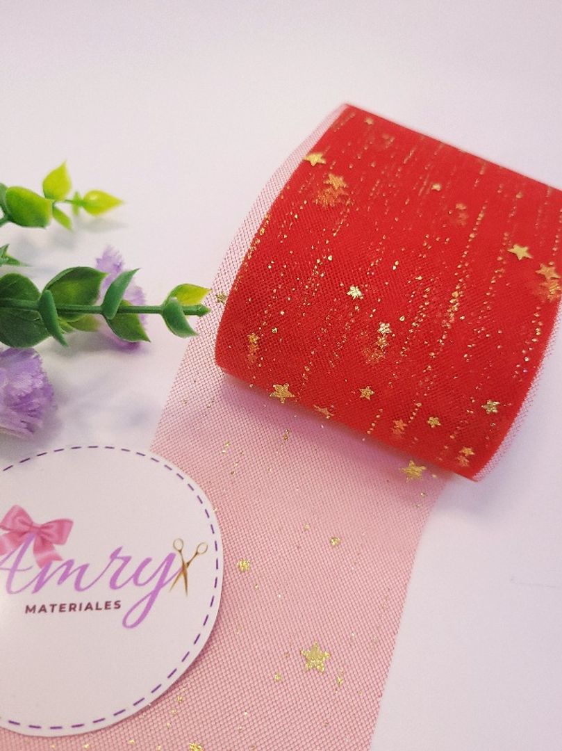 Tull 6cm Rojo Estrella Dorado