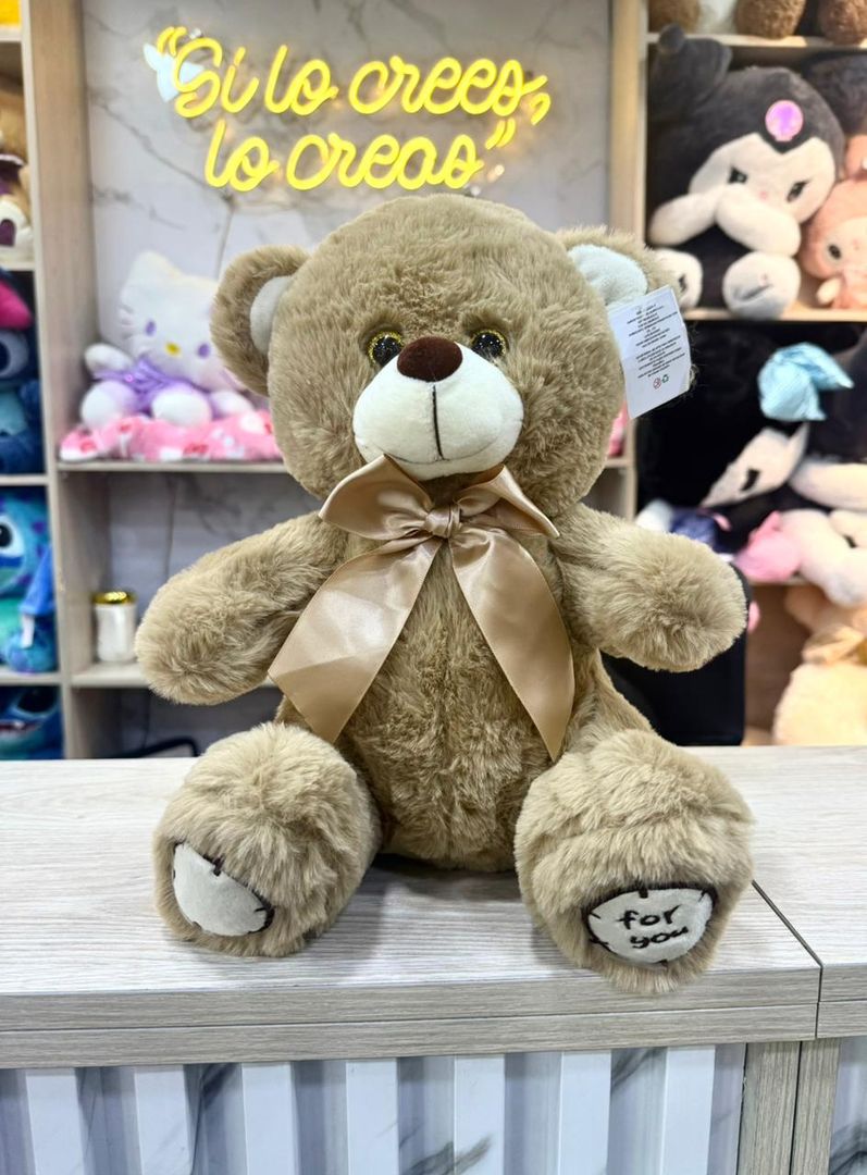 OSO MOÑO SATIN DE PELUCHE 27cm