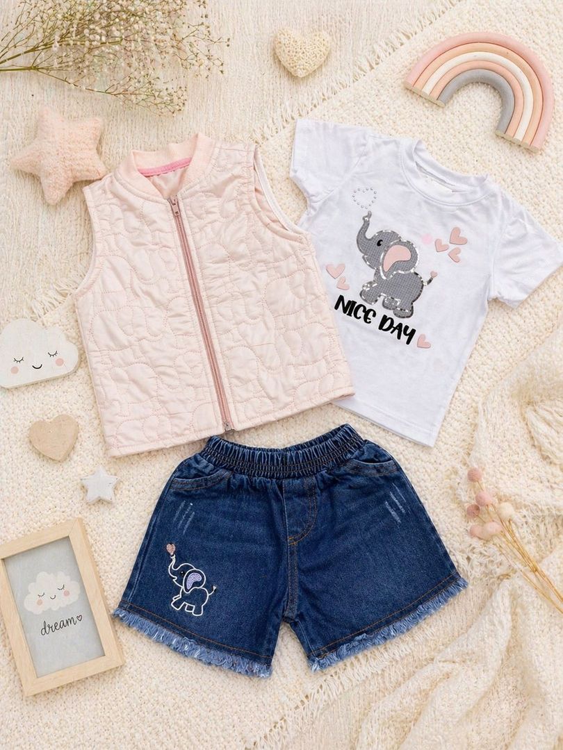 Conjunto short bebita