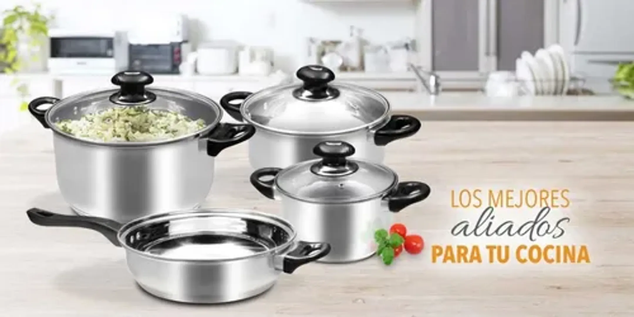 BATERIA ACERO 7 PIEZAS TV HOME ELEMENTS	