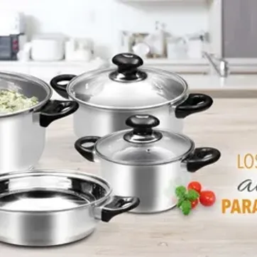 BATERIA ACERO 7 PIEZAS TV HOME ELEMENTS	 - imagen 1