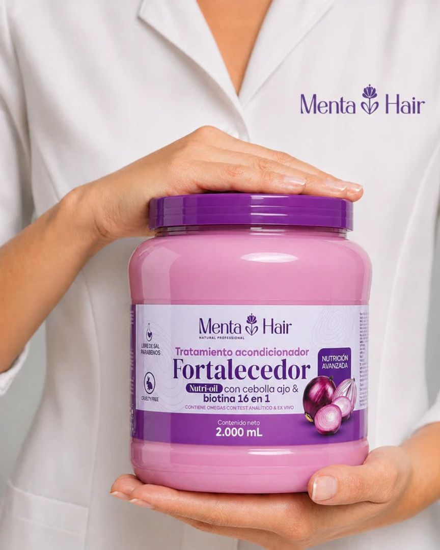 Tratamiento Acondicionador Fortalecedor nutrioil con cebolla ajo y biotina 16 en 1 - X2.000ml
