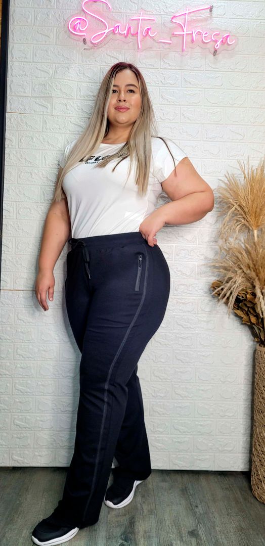 JOGGER BOTA RECTA NEGRO