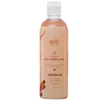Imagen del producto Shampoo coco, canela y miel , olé capilar 