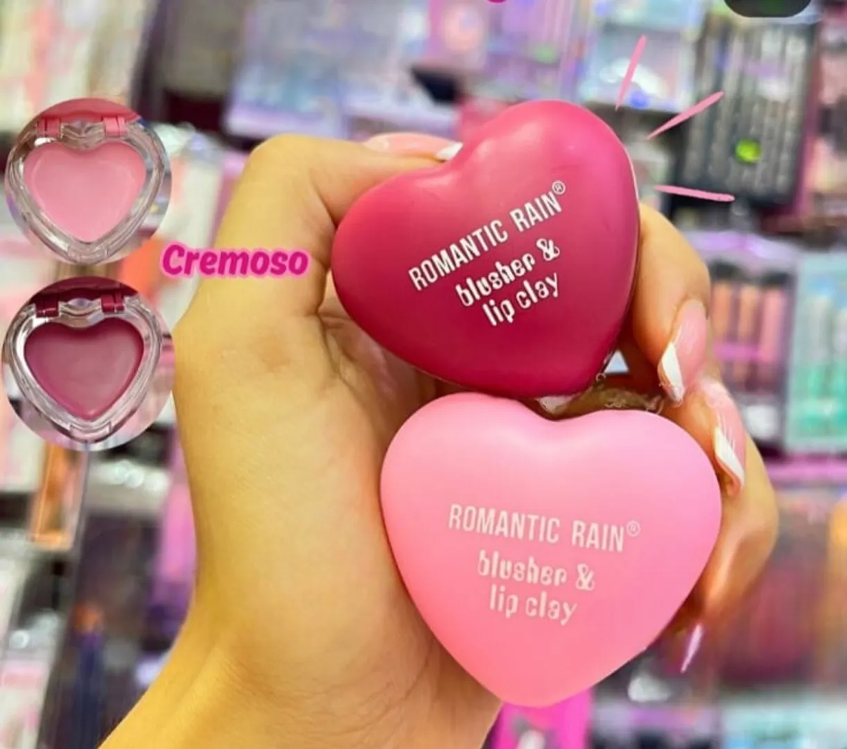Rubor & Labial 2 en 1 en Forma de Corazón Romantic Rain R2216