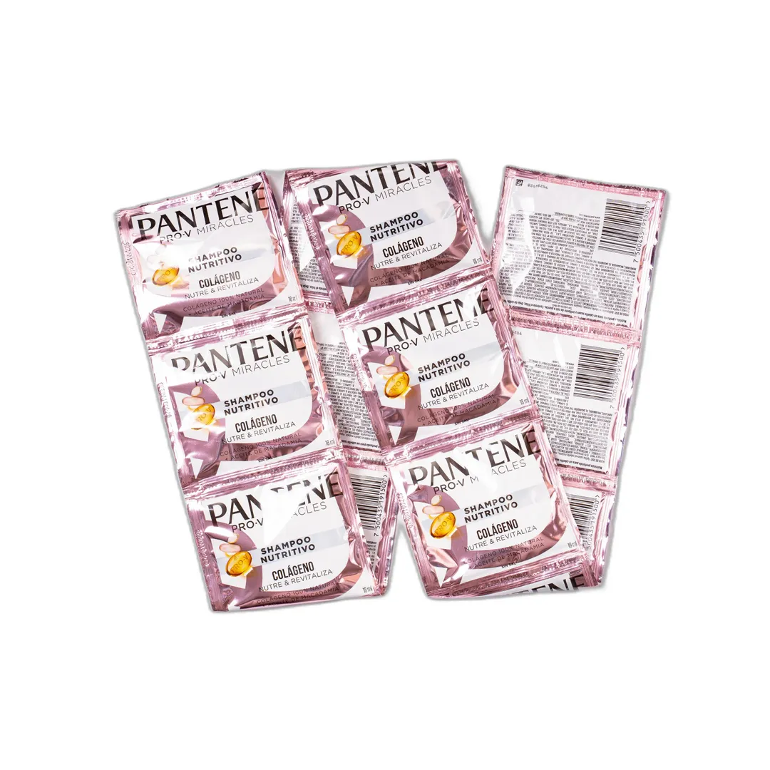 SHAMPOO PANTENE COLAGENO TIRA X 12 SOB ROSADO