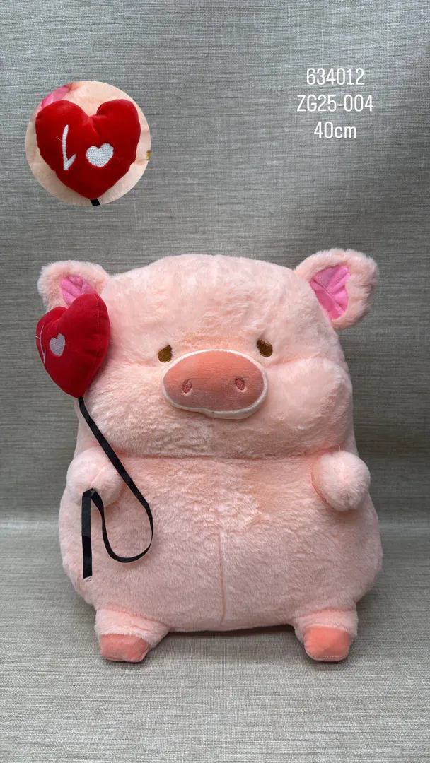 CERDITO CON GLOBO ROJO 40CM