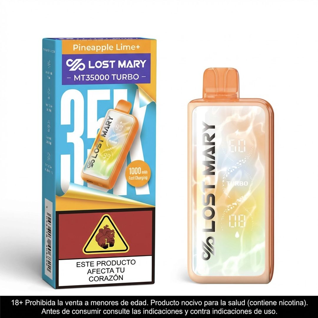 Lost Mary Pineapple Lime 35.000 Puffs Mt Turbo
