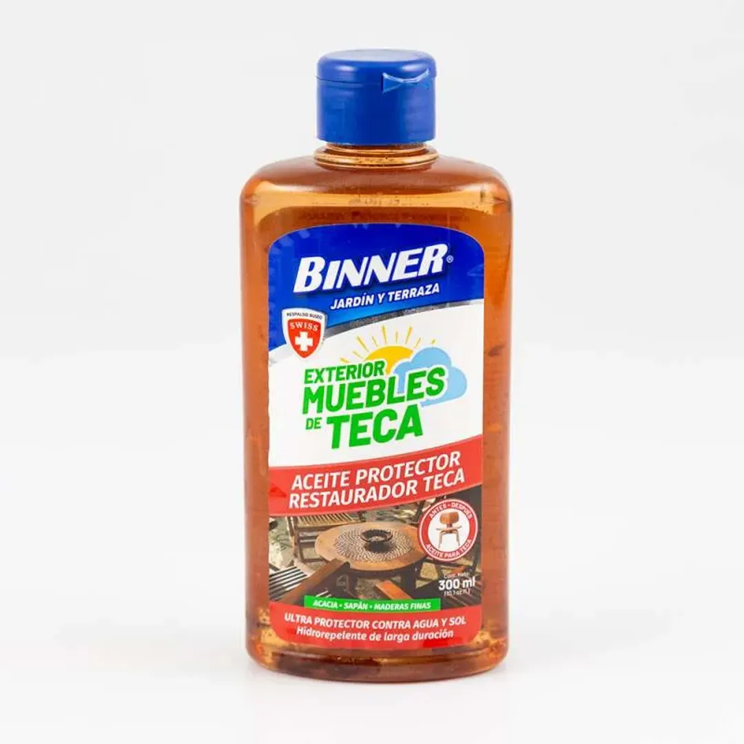 ACEITE PROTECTOR MADERA EXTERIOR BINNER X 300 ML
