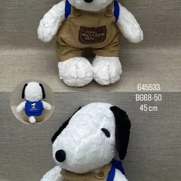 Imagen del producto SNOOPY CON OVEROL Y BOLSO 45 CM