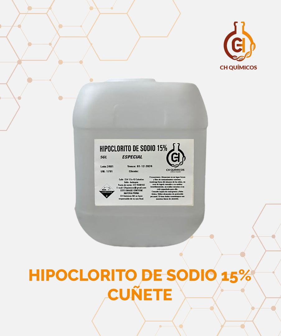 HIPOCLORITO DE SODIO: 15% - CUÑETE