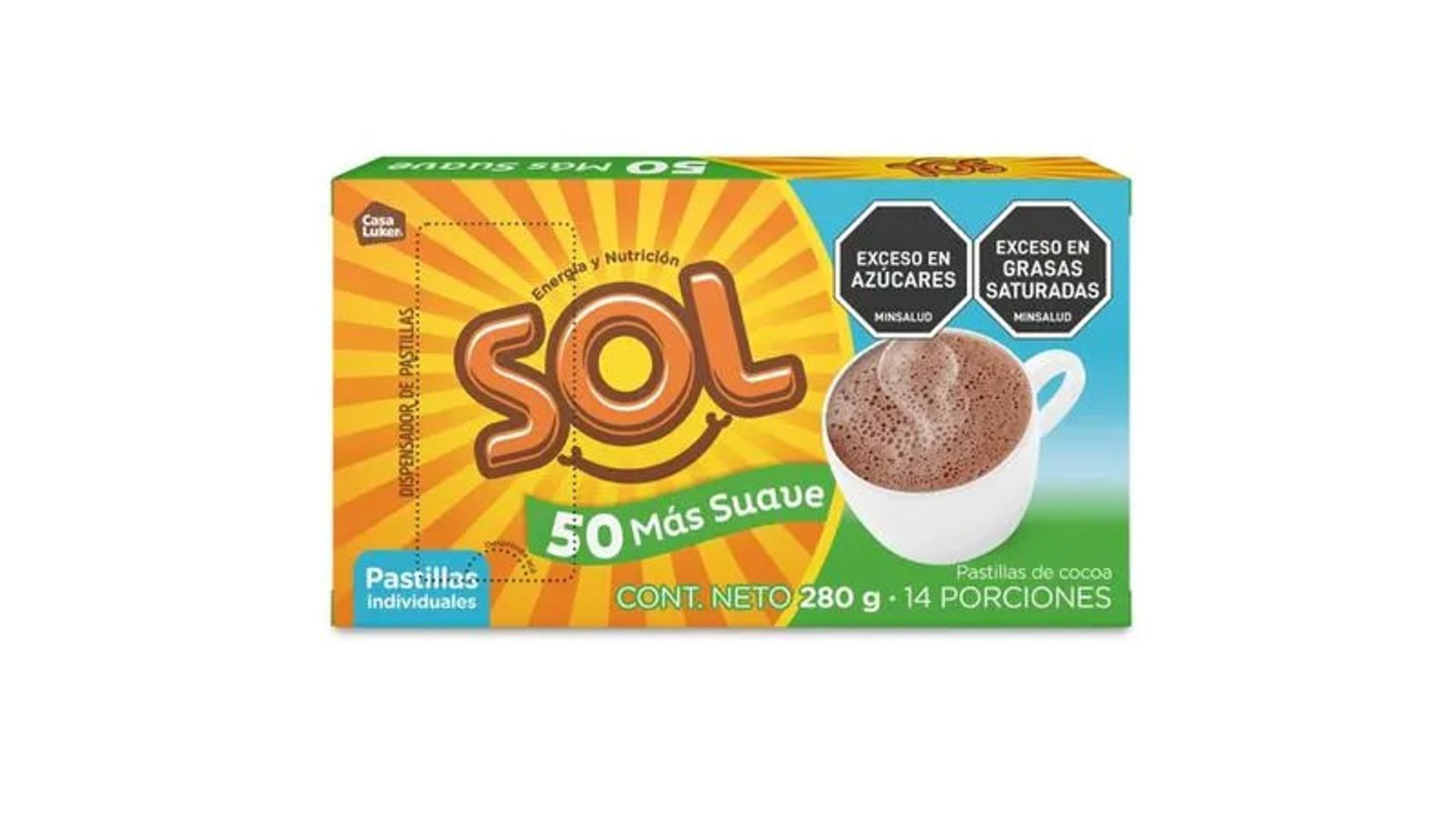 SOL 50% MENOS AZUCAR*280G