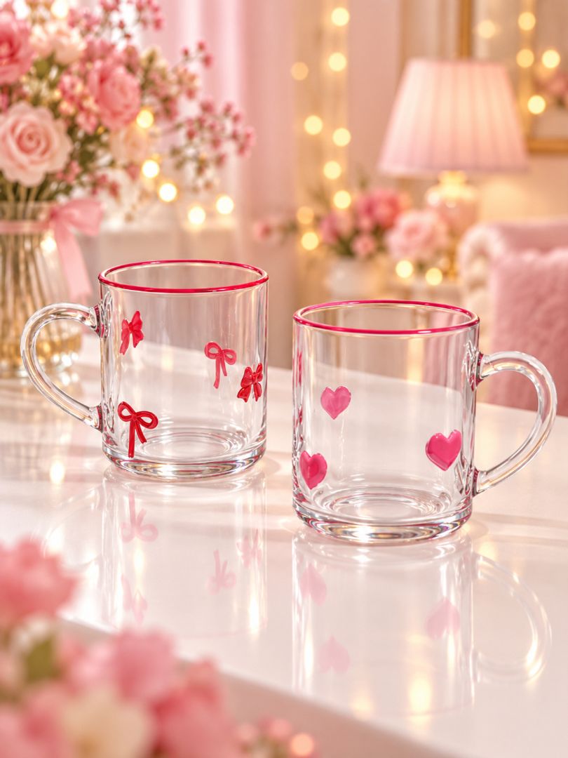 Mug en vidrio figuras 