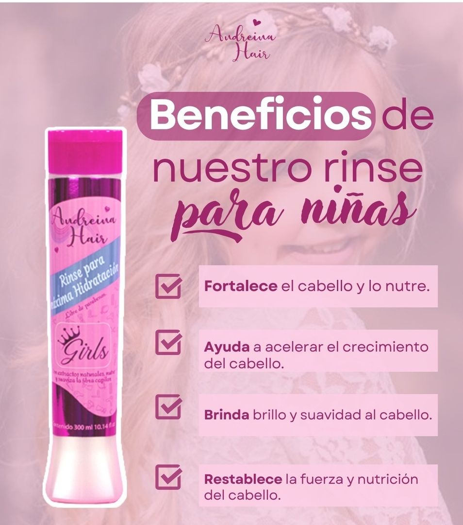 Shampoo + Acondicionador para niñas , ANDREINA HAIR 