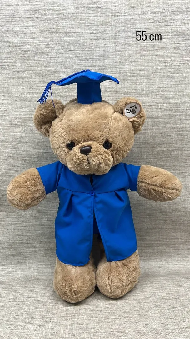 OSO CAFÉ DE GRADO COLOR AZUL 55 CM
