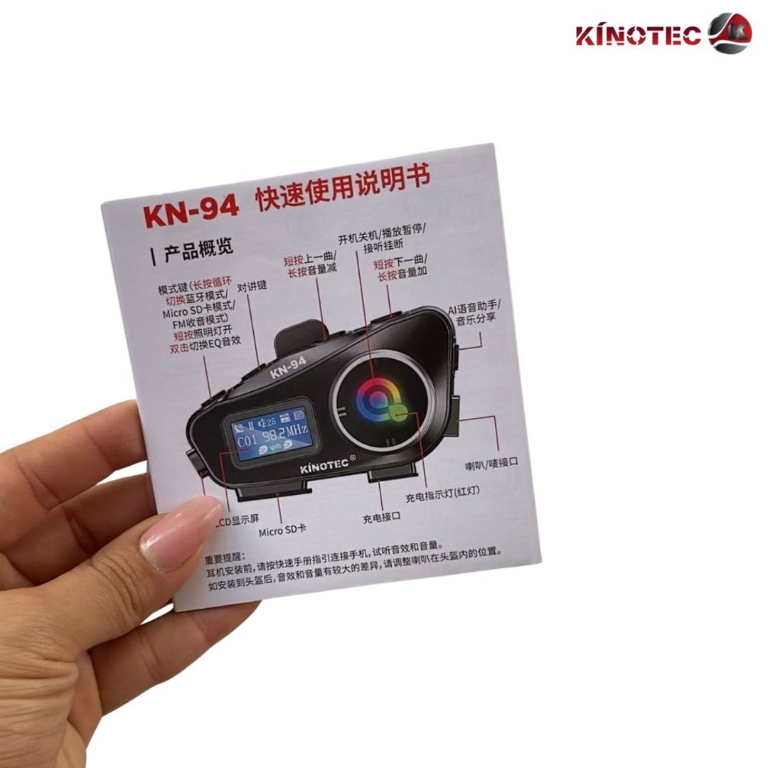 Intercomunicador de Moto Kinotec KN-94