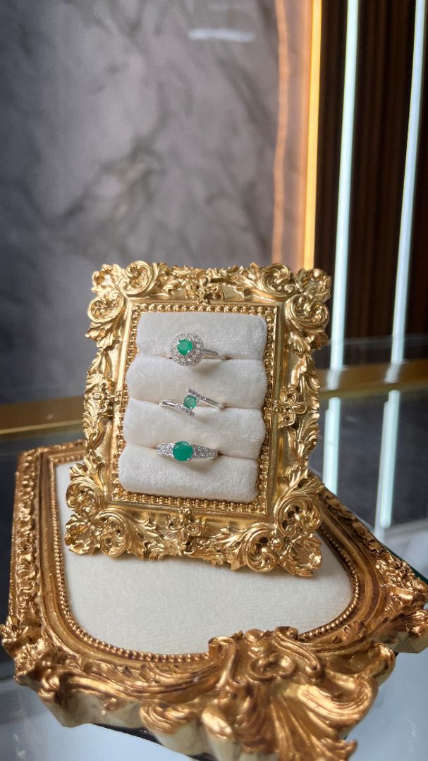 Anillos de plata con esmeraldas certificadas ✨