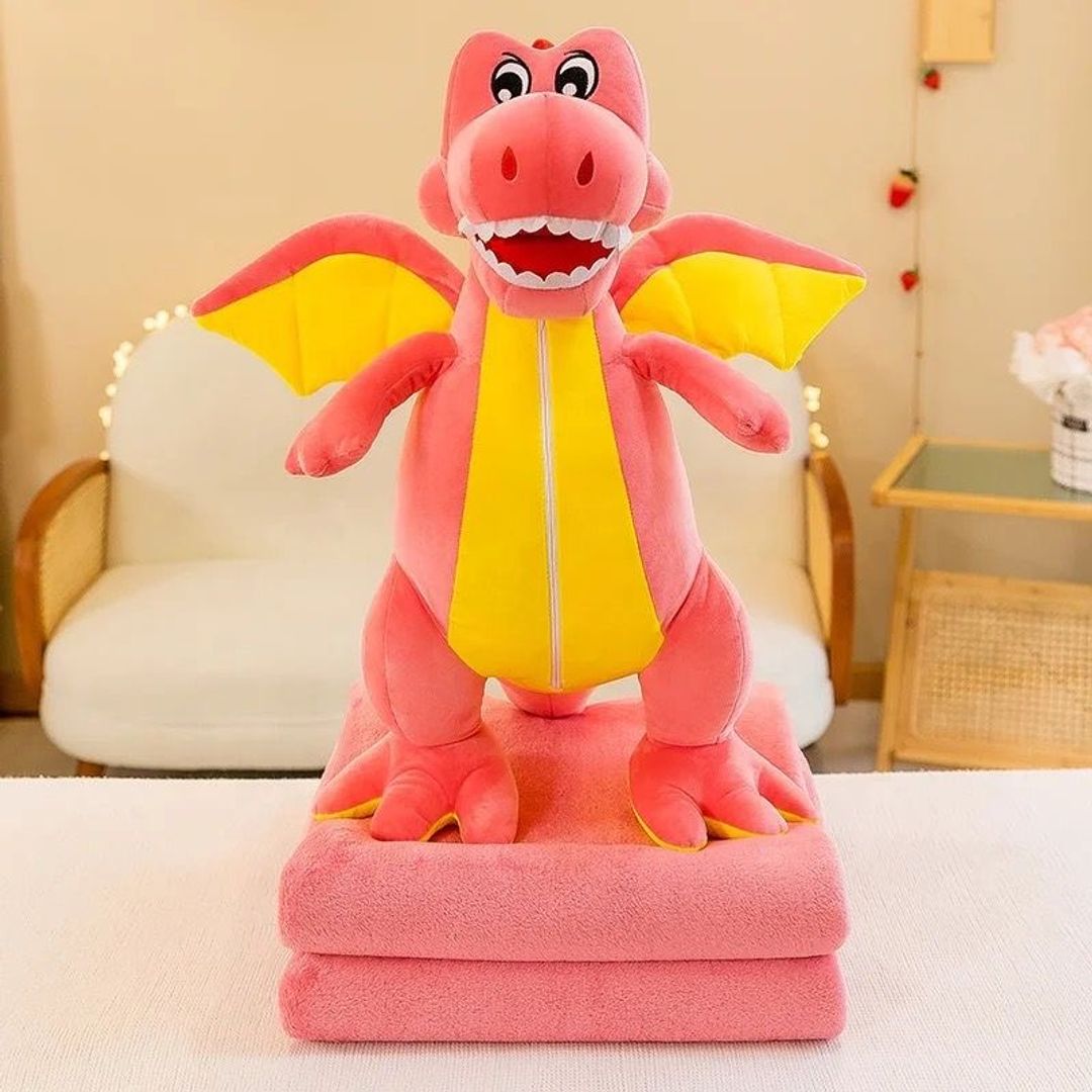 Cojín con cobija dragón 