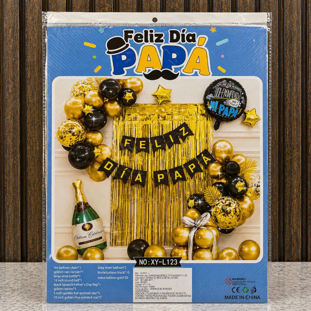 ARCO DE GLOBOS FELIZ DÍA PAPÁ