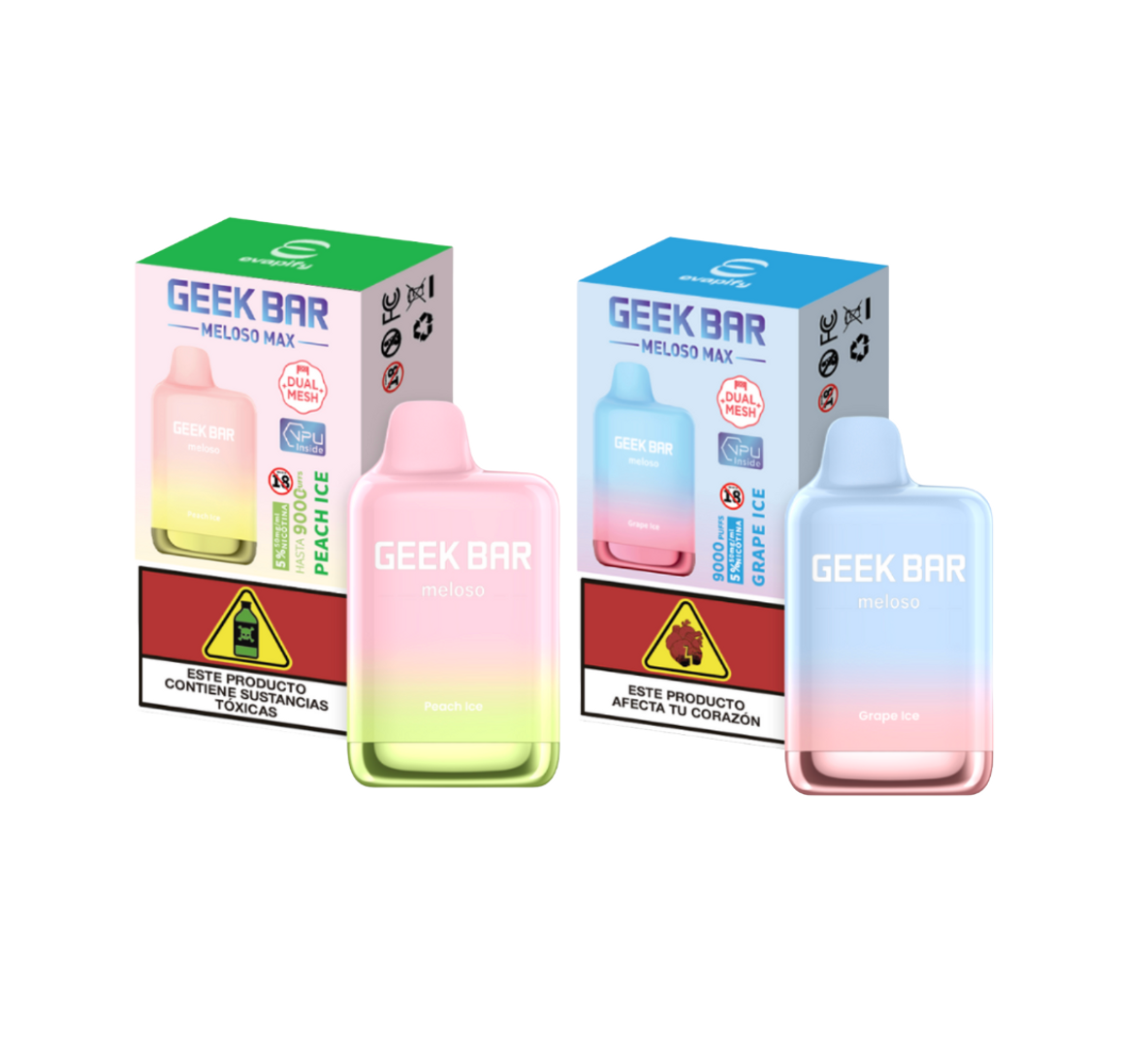 2 Geek Bar Meloso 9.000 Puffs