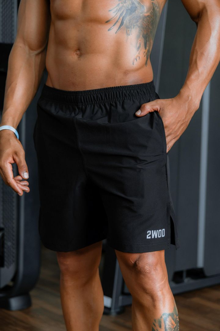 SET MEN CAMISETA A. NEON + PANTALONETA NEGRA 