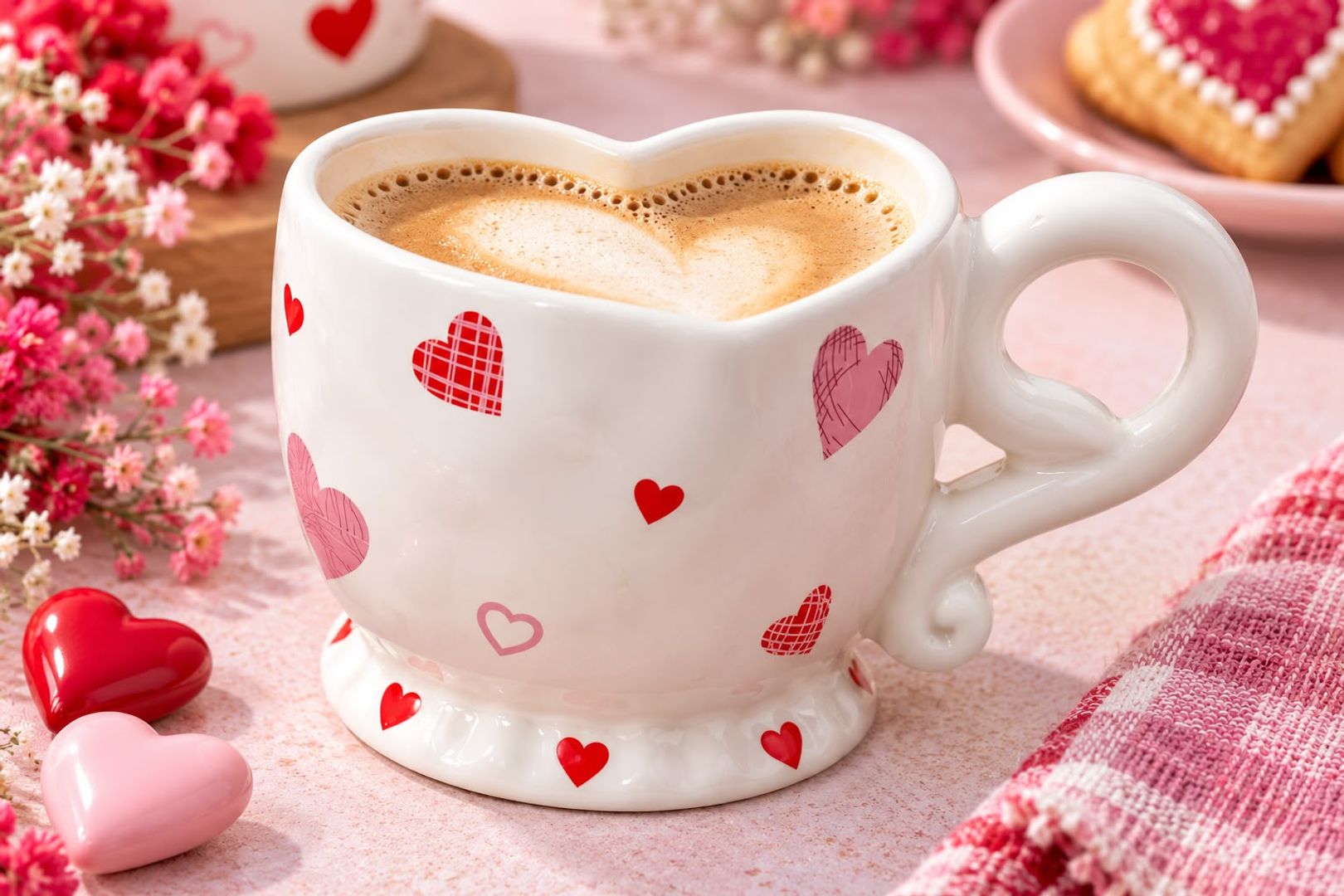 Mug corazones 