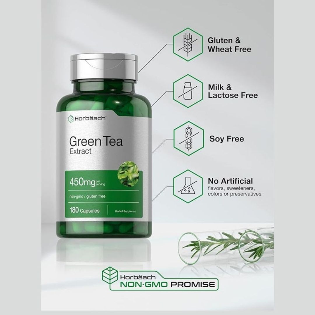 Extracto de Té Verde de 450 mg  180 cap