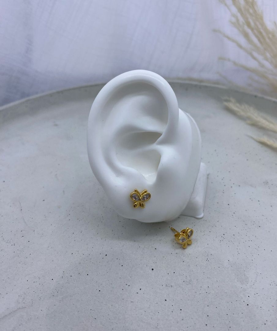 Topo mariposa, oro laminado 