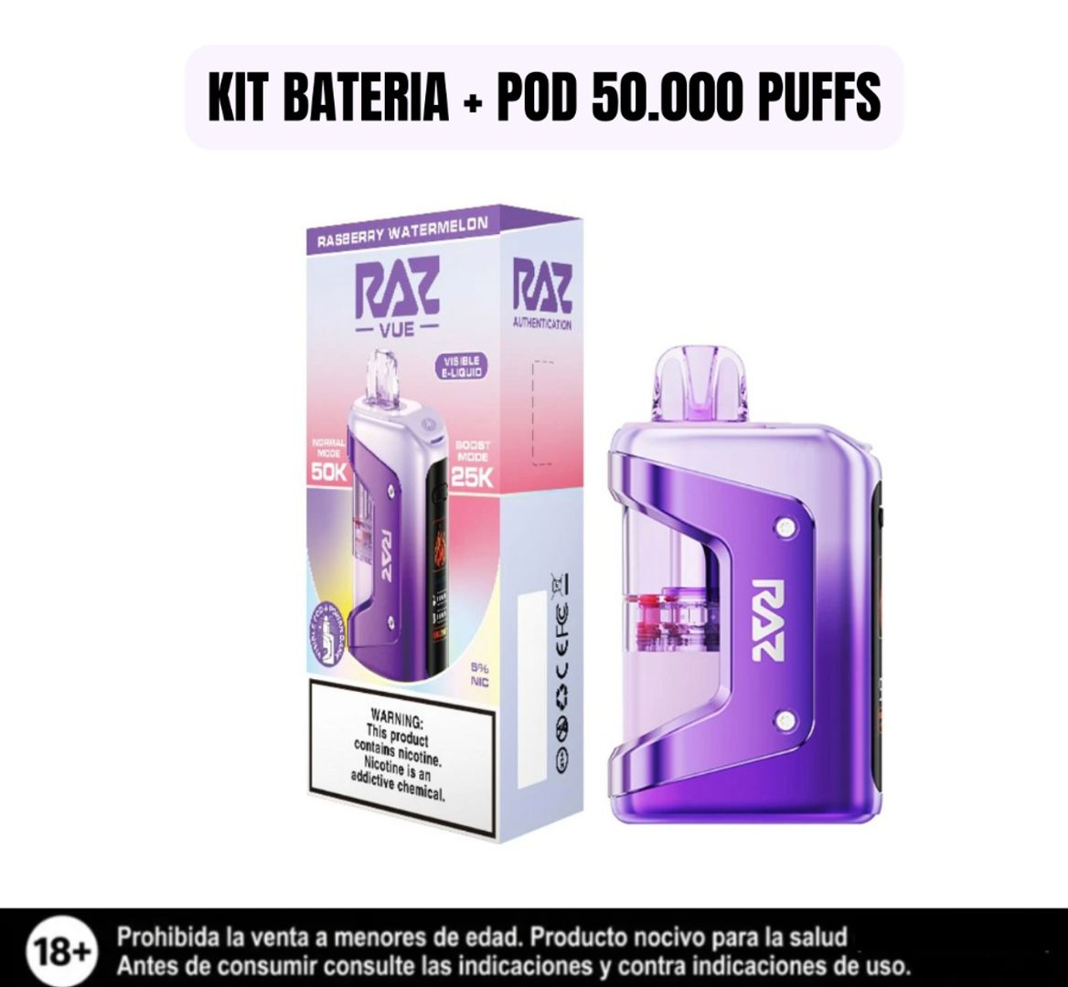 Raz Kit Raspberry Watermelon 50.000 Puffs